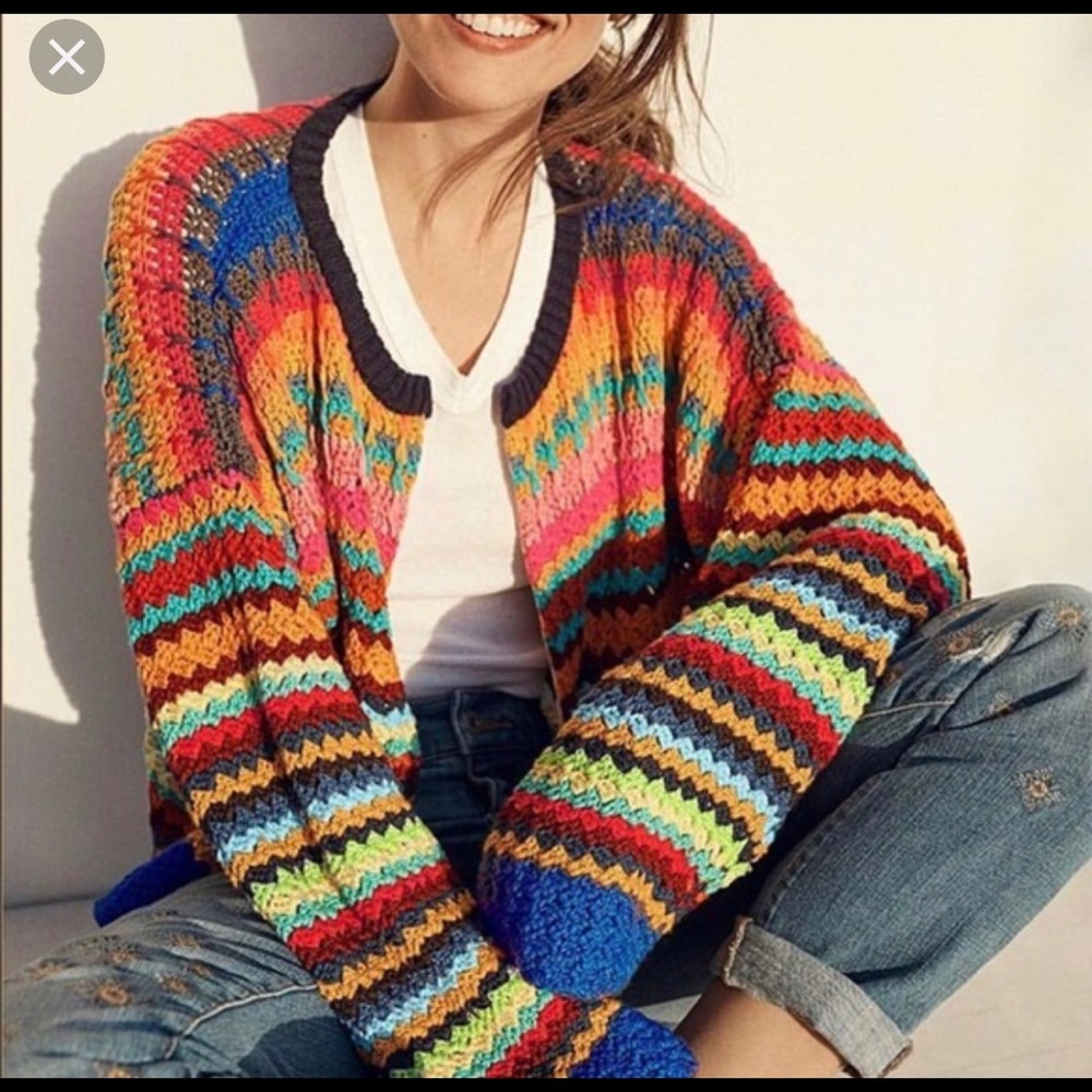 Colorful cardigan by Anthropologie